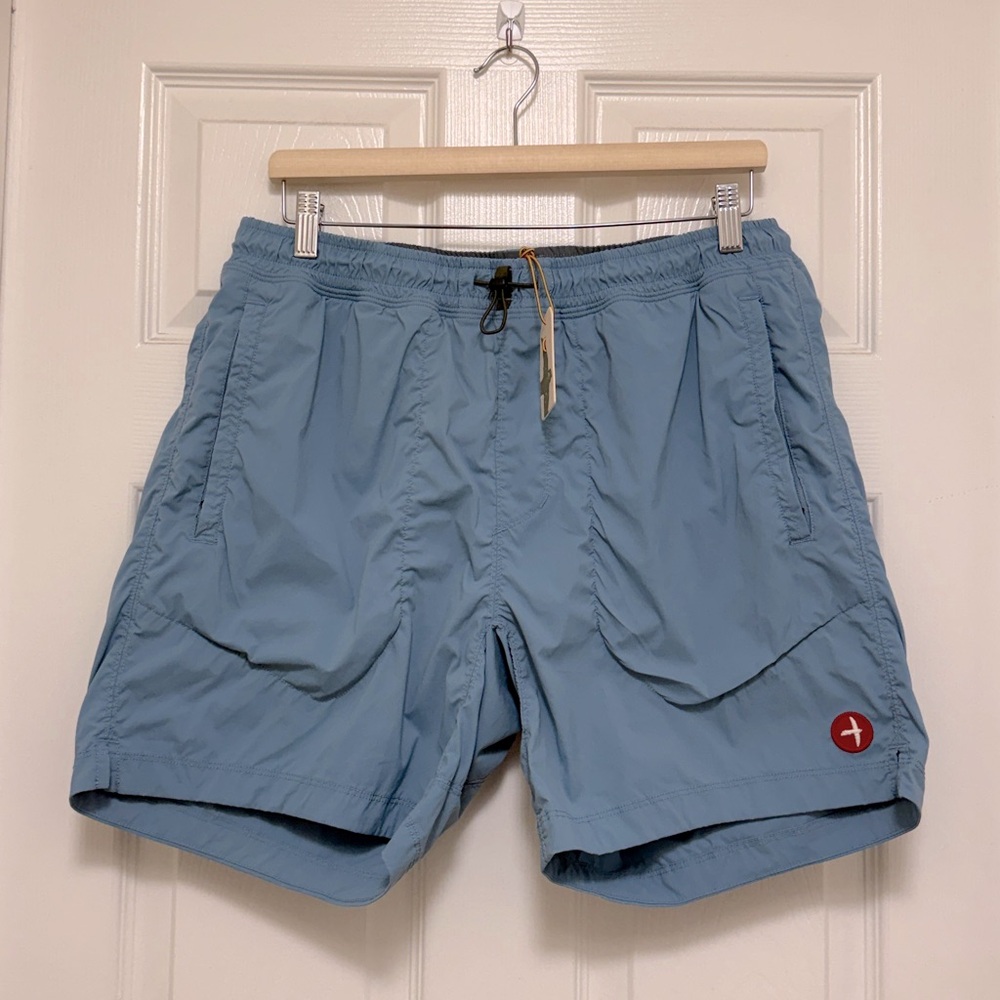NWT Relwen Airtex Hybrid Short 6.5" in Dust Blue - Picture 6 of 10